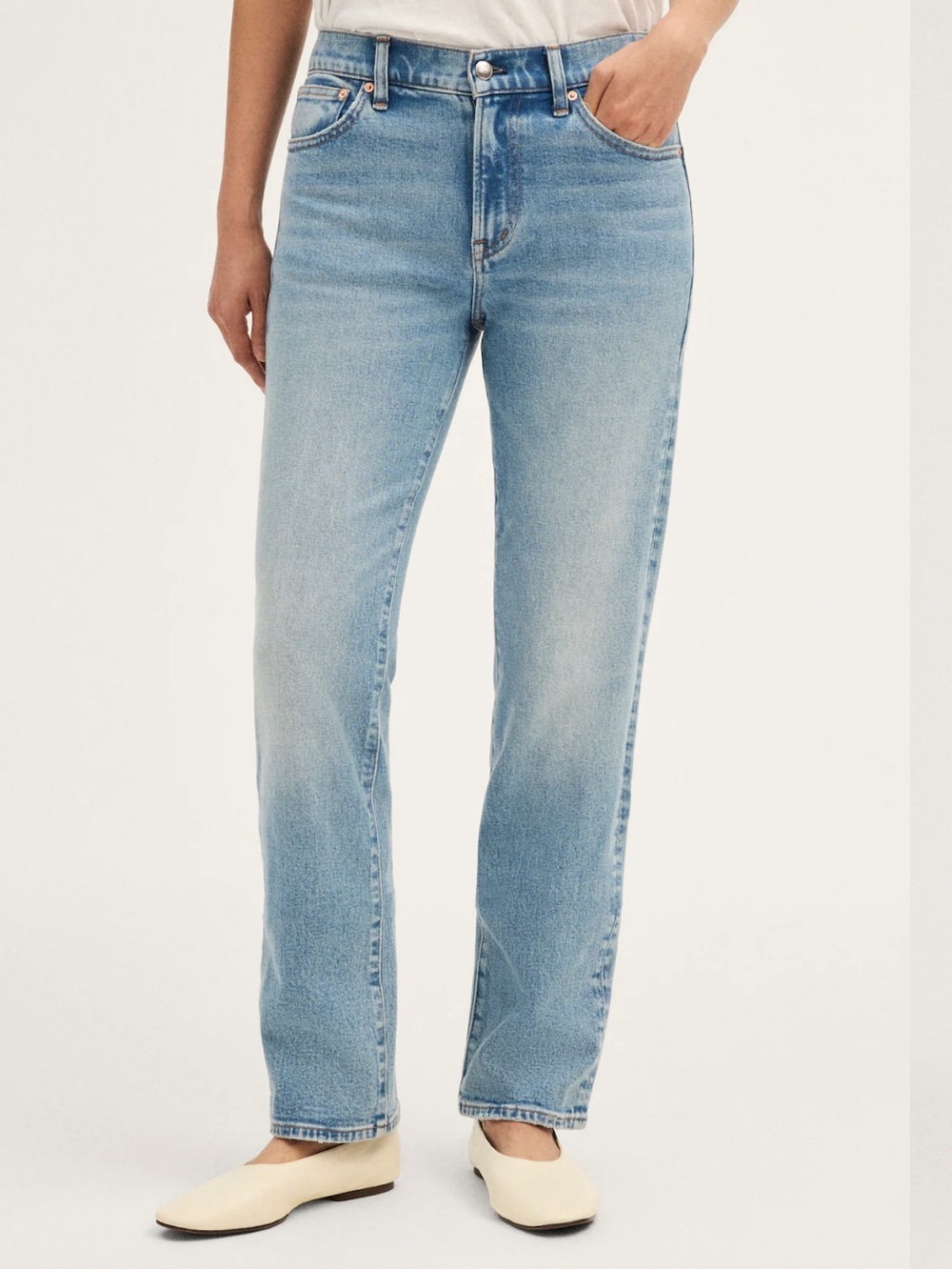 Madewell The Jules Slim Straight Jeans Denim Raebrook Wash Blue Women’s Size 27